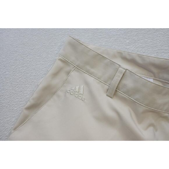 Adidas Golf Pants ClimaLite Beige Flat Dry Fitting Athletic Mens Size 36 x 32 - Picture 1 of 9